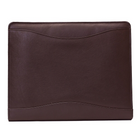Ashlin AFONSO Zippered Portfolio, SmartPhone Pocket with 2 Pen Loops, Brown (P8338-18-02)-Zippered pockets within the padfolio