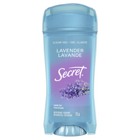 Secret - Antisudorifique et déodorant Fresh Clear Gel pour femme - 73 g - Lavande-72 h de protection contre les odeurs : la transpiration et les odeurs ne font pas le poids face à sa formule offrant 72 heures de protection contre les odeurs. au travail, à l’entraînement ou au cours d’une journée chargée, ce désodorisant garde les odeurs désagréables à distance jusqu’à 3 jours.