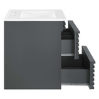 Modway Render 24" Wall-Mount Bathroom Vanity - Grey/White-Fixtures Not Included