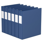 Davis Group Super économie, Reliure à anneaux en “D” inclinés 1.5 po, paquet de 6 – Bleu Royal-3 Reliure À Anneaux