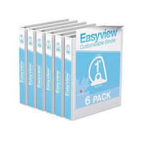 Davis Group Super offre Easyview, Reliure View à anneaux inclinés en D 1.5 po, personnalisable, paquet de 6 - Blanc-3 Reliure À Anneaux