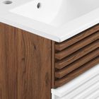 Modway - Render Fixation murale de 18" Vanette de salle de bain - Blanc Noyer Blanc-8