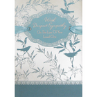 Rosedale 5-1/2" x 8" Loss Of Loved One Sympathy Greeting Cards And Envelopes, 6 Pack (19939)-Printed on premium uncoated card stock