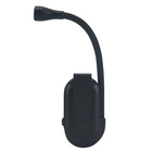 Evry Mini Rechargeable Reading Light with Built-in Clip & Flexible Neck - Black-USB-C rechargeable (USB-C cable included)