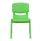 Flash Furniture - Chaise d'école empilable en plastique vert avec hauteur de siège de 12 po-Ensemble de 10 chaises d’étudiant empilables