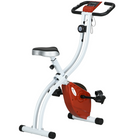Soozier - Vélo D’Exercice Pliable Avec Résistance À 8 Niveaux Et Roues - Rouge-Résistance magnétique réglable sur 8 niveaux pour des séances d'entraînement fluides et silencieuses  