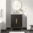 Modway Awaken 24" Bathroom Vanity - White/Black-Ceramic Sink Basin