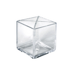 Azar Cube Pencil Holder With Divider, 5" x 5" x 5", 2/Pack (556358)-4 compartments hold a variet of small sized items