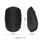 Logitech - Souris sans fil M170 2,4 GHz avec mini-récepteur USB - Noir-Autonomie de la pile : 1 an