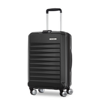 Samsonite Quest-X Spinner Carry-On Expandable - 21.5" - Black-Constructed of polycarbonate - a highly impact-resistant material that is strong and lightweight