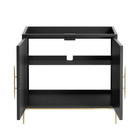 Modway - Awaken 36" Armoire à coiffeuse de salle de bain - Noir-Rangement spacieux