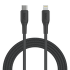 AXS - PROCharge Câble tressé Premium USB-C vers Lightning (2.4M) - Noir/Gris-Fabriqué à partir de matériaux recyclés