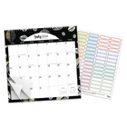 BrownTrout 2024-2025 Plato Academic Pen & Ink Square Office Stickers - 12" x 12"-Use Right Away - 18-month calendar, starting in July of 2024