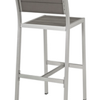 Modway - Shore Terrasse extérieure Aluminium Tabouret sans bras - Gris argenté-Cadre en aluminium anodisé