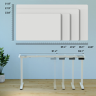 ShoppingAll - Cadre de bureau debout électrique à double moteur, réglable en hauteur - Blanc-Assemblage requis