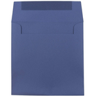 JAM Paper 7.5" x 7.5" Square Envelopes, Presidential Blue, 1000 Pack (263913007b)-Blue paper envelopes