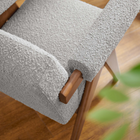 Modway Lyra Boucle Fabric Armchair - Light Grey-Boucle Fabric Upholstery