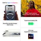 Apple iPhone 16e - 256 GB - Black - Bell and Virgin Plus-Make it Yours—With iOS 18, you can customize your Home Screen and Lock Screen, send messages with text effects, Tapback with any emoji and more.