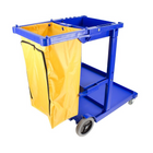 Johnny Vac Standard Janitor Cart JS0006BU - Blue-Janitorial Purpose