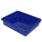 Romanoff - Plateau à lettres Stowaway en plastique, 3 po, bleu, 3/paquet (ROM15104)-Le moyen idéal pour protéger et ranger votre papeterie, ou les documents importants que vous avez besoin de conserver en toute sécurité