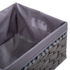CTG – Paniers de rangement tressés, doublure pompom, gris-Design tressé avec doublure en pompom de couleur contrastée pour ajouter un peu de dimension