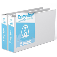 Davis Group Reliure Easyview Premium, anneaux inclinés en D, personnalisable, format 11 po x 17 po, paquet de 2 ( Blanc, 2 po)-3 Reliure À Anneaux