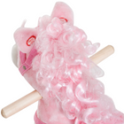 Qaba - Cheval à bascule en peluche pour enfants - jouet à bascule avec sons réalistes - rose-Appuyez sur les oreilles pour des sons réalistes de hennissement et de galop 