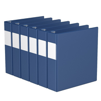 Davis Group Super économie, Reliure à anneaux en “D” inclinés 2 po, paquet de 6 – Bleu Royal-3 Reliure À Anneaux