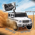 Aosom - mercedes-benz g500 licensed 12v voiture électrique pour enfants - blanc-2 modes de conduite, manuel et télécommande 