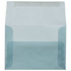 JAM Paper A6 Invitation Envelopes, 4.75 x 6.5, Ocean Blue Translucent Vellum, 250 Pack (PACV652H)-Blank interior for personalized message