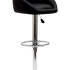 Modway Marshmallow Bar Stool - Black-Leatherette upholstery