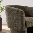 Modway Muse Boucle Fabric Barrel Accent Chair - Antique-Non-Marking Floor Glides