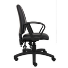 Nicer Furniture - chaise de travail ergonomique en PU avec accoudoirs en boucle-Taille du siège : 19,5 "l x 18"P