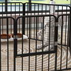 PawHut - Parc à chiens robuste 6 panneaux avec porte pour petits chiens-Utilisation extérieure ou intérieure, si en intérieur, il est préférable d'ajouter un tapis en dessous
