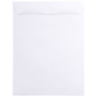 JAM Paper Enveloppes à ouverture au sommet et rabat droit gommé, 9 1/2 x 12 1/2 po, blanches, 1000 par paquet-Blanc