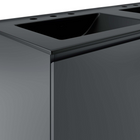 Modway Bryn 48" Wall-Mount Double Sink Bathroom Vanity - Grey/Black-Assembly Required
