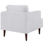 Modway - Agile Tissu rembourré Fauteuil - Blanc-Housses de coussins amovibles à fermeture éclair