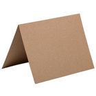 JAM Paper Blank Foldover Cards, A2 size, 4.38 x 5 7/16, 60lb Brown Kraft Paper Bag Recycled, 50 Pack (530910828g)-Brown