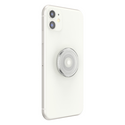 PopSockets PopGrip - Clear White-Functions as a convenient stand so you can watch videos on the fly