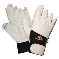 Impacto 409-30 Half Finger Impact Glove, Large-Anti-impact and anti-vibration glove