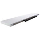 Kiera Grace - Tablette flottante Stockholm Aberg avec lumière à DEL - blanc, 48 po, fini mat-Alimentation par piles: l'étagère en bois est livrée avec une lumière alimentée par 3 piles AA (non incluses). Facile à utiliser, touchez simplement le centre de la lumière pour l'allumer, appuyez à nouveau pour l'éteindre