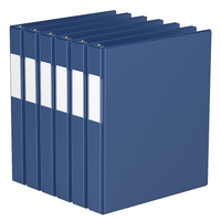 Davis Group Super économie, Reliure à anneaux en “D” inclinés 1 po, paquet de 6 – Bleu Royal-3 Reliure À Anneaux
