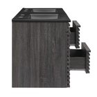 Modway Render 48" Wall-Mount Bathroom Vanity - Charcoal/Black-8