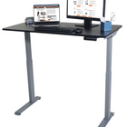 Victor Height Adjustable Full Electric Standing Desk - 4' Wide - Black-4-Memory setting function to set saved heights between 28.7”- 48.4”
