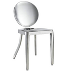 Nicer Furniture - chaise d'appoint Kong - acier inoxydable-Design contemporain avec construction en acier inoxydable durable