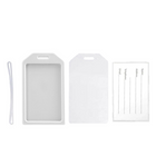 Beslayn - Étiquettes de bagages robustes avec boucles en plastique - Housse de protection et inserts inclus - Blanc - Paquet de 10-Accueille votre carte de visite ou le formulaire inclus