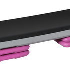 Soozier - Stepper Plateforme Aérobie Réglable 43 po 3 Niveaux Avec Rehausses 4 po, 6 po, 8 po Entraîneur Cardio Fitness - Noir Violet-Excellente plateforme d'entraînement cardio pour tonifier, perdre du poids et renforcer le corps    