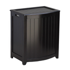 Oceanstar – Panier à linge en bois BHP0106MH avec lanières arquées à l’avant, doublure intérieure avec sac, fini acajou foncé-Poignées sur les côtés pour un transport facile
