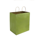 Reliabag - Sac En Papier Avec poignees Torsadees, Citron Vert, 14 po L X 10 po P X 15,75 po H, Paquet De 150-Fabrique en papier kraft à la chaux de qualite superieure avec fond plat renforce.
