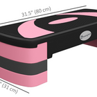 Soozier Adjustable Aerobic Stepper - Exercise Step Platform - 4"-6"-8" - Pink-Supplied with 4 modular base elements for height adjustment 